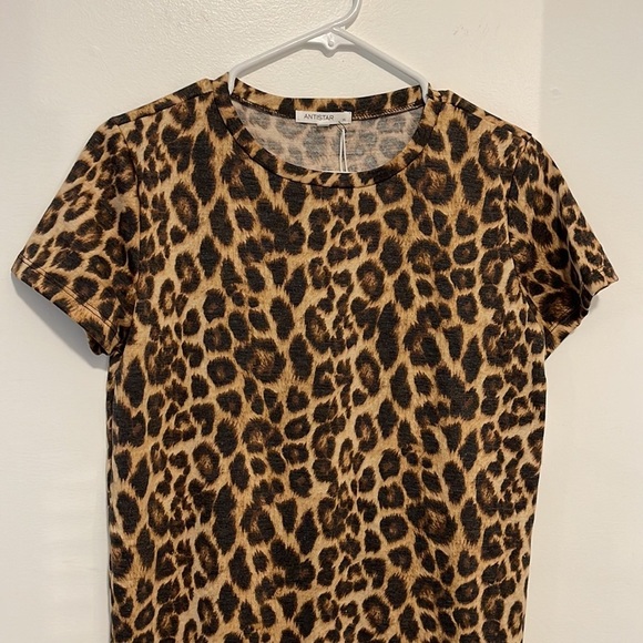 NWT Antistar cheetah print tshirt dress XS - Picture 2 of 5